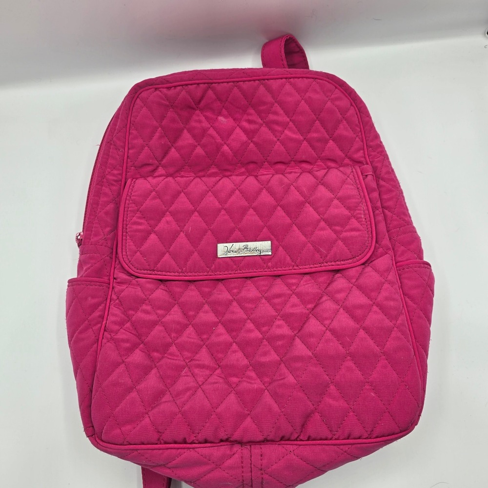 Vera Bradley Quilted Pink Backpack Purse Small Travel Bag